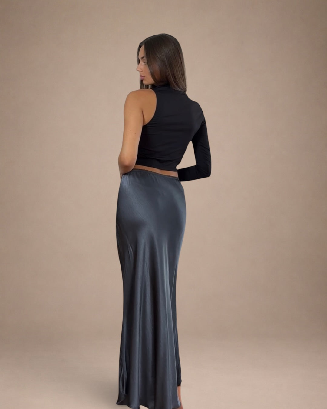 Spódnica Midi szara