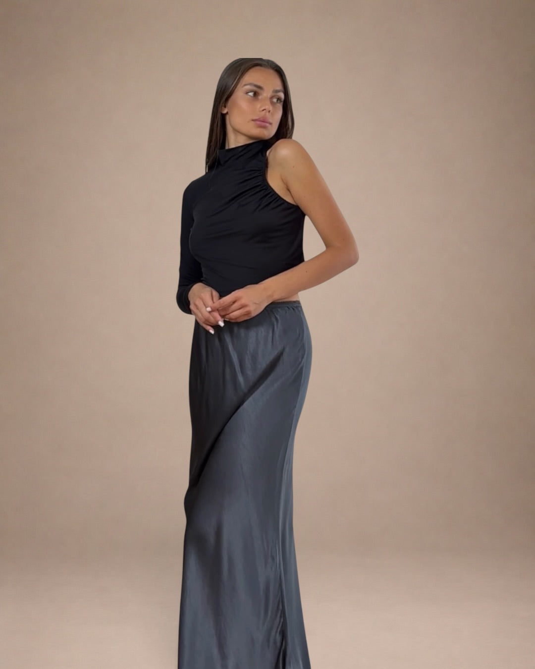 Spódnica Midi szara