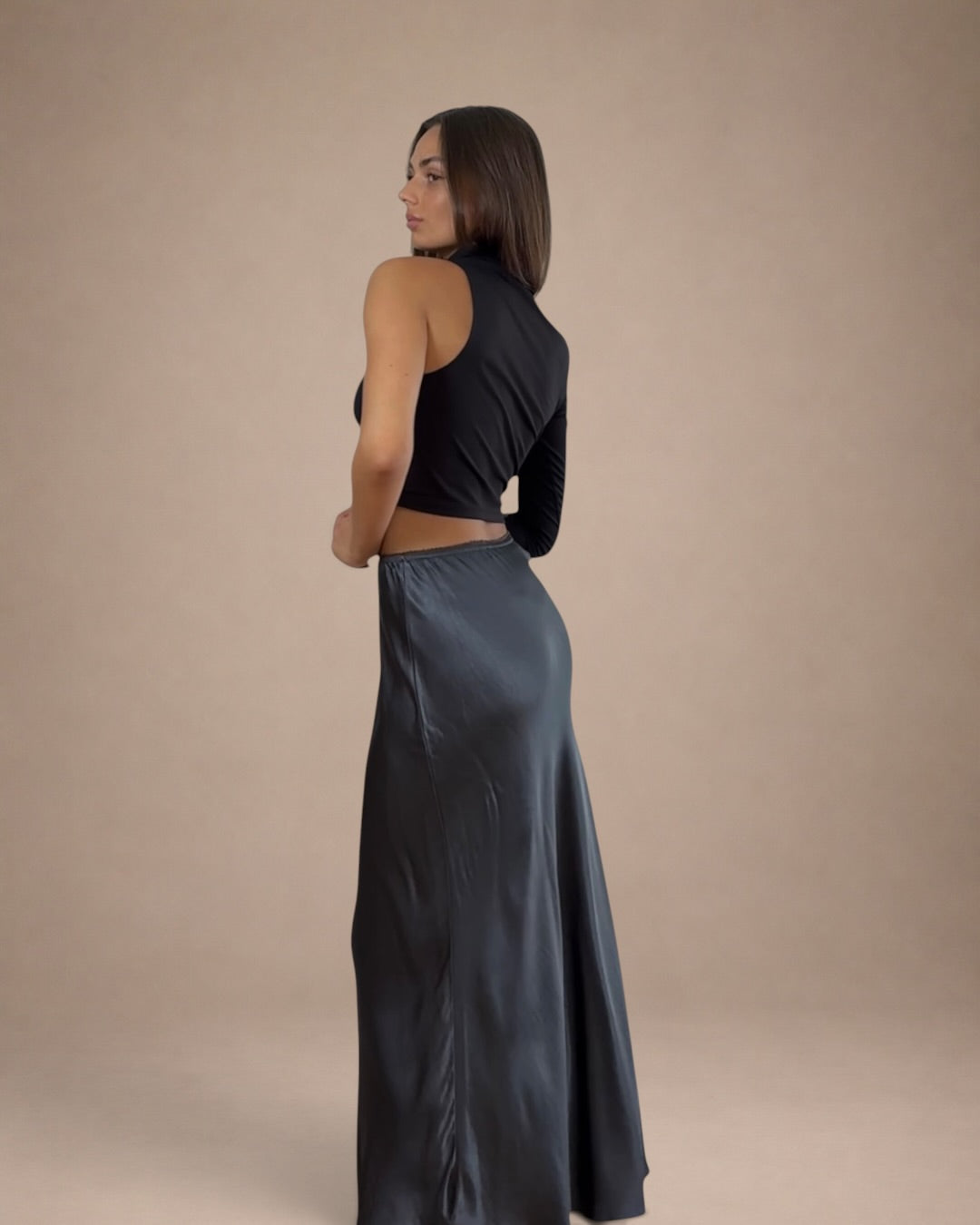 Spódnica Midi szara